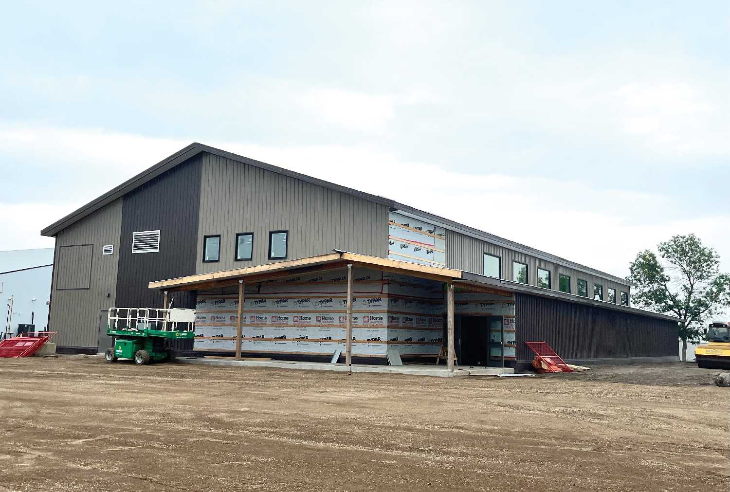 The exterior of the nearly completed Rocanville Aquatic Centre which the town is hoping will be opened this fall.